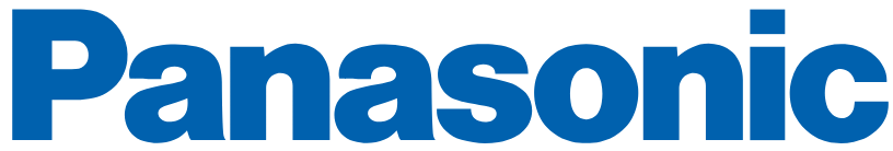 Panasonic wordmark in bold blue letters on a white background.